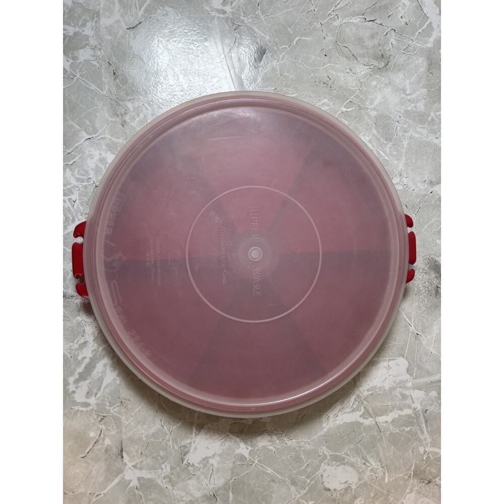 Tupperware Tray 6 Section 405-1 With Tupper Seal Lid 224-2 Red Millionaire‎ Line